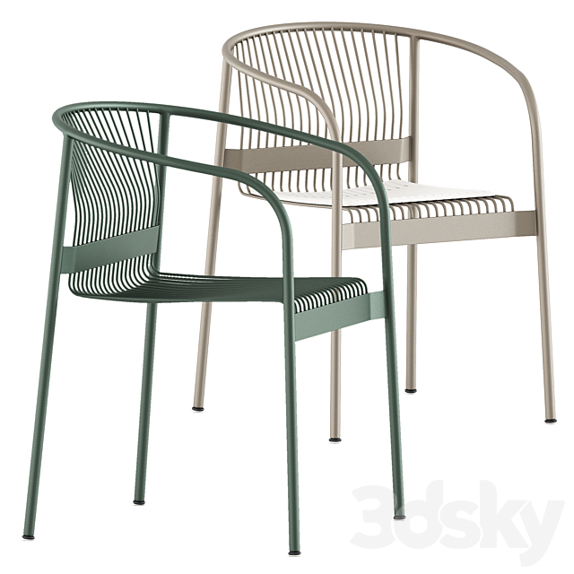 Velit chair by Plank and Fiore Outdoor table by Bebitalia 3DS Max Model - thumbnail 4