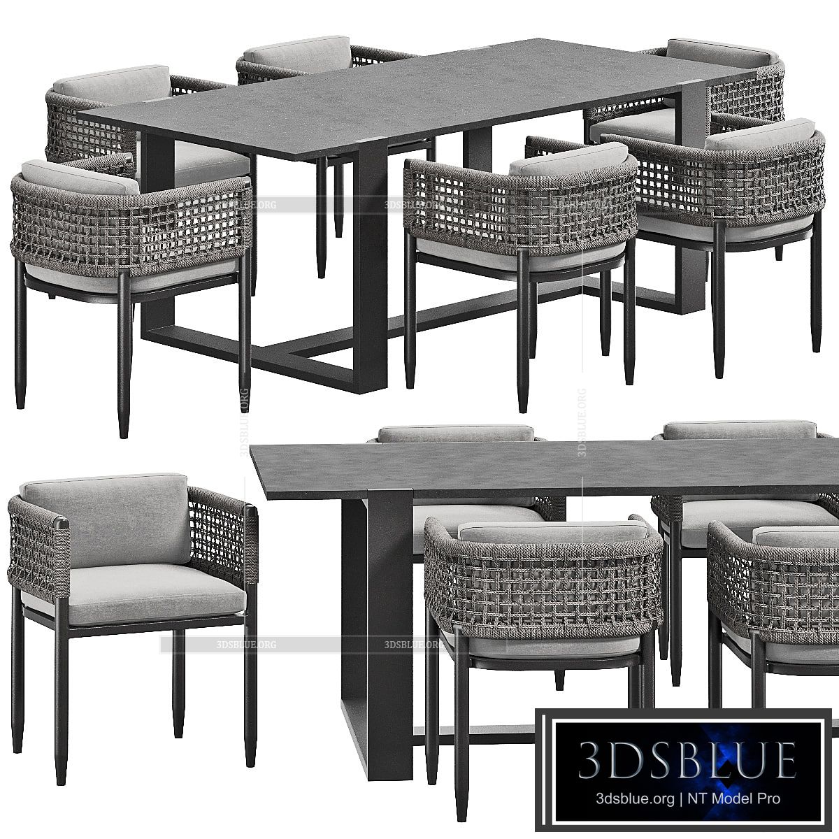 Verona Dining Set 3DS Max - thumbnail 3