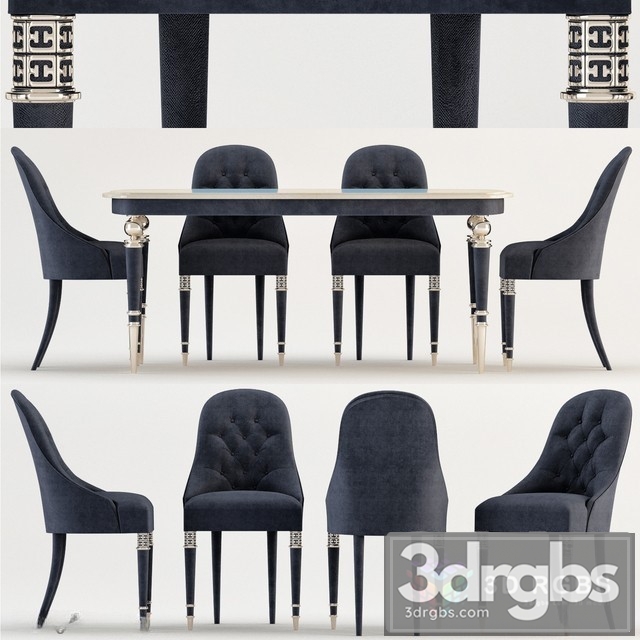 Verona Dining Set 3dsmax Download - thumbnail 1