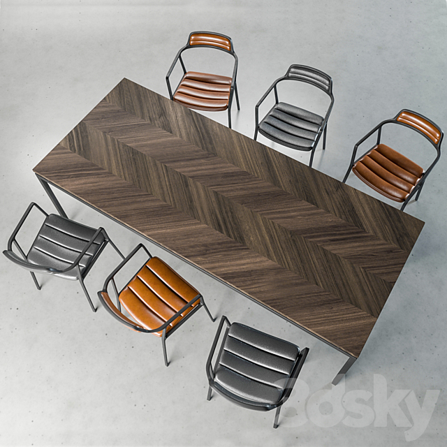 VIPP chair and table 3DSMax File - thumbnail 5