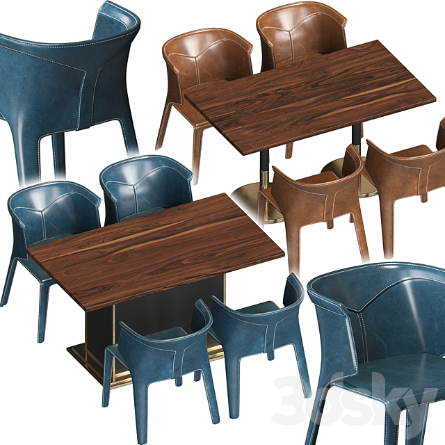 Visionnaire Anastasia Chairs and Tables 3DSMax File - thumbnail 1