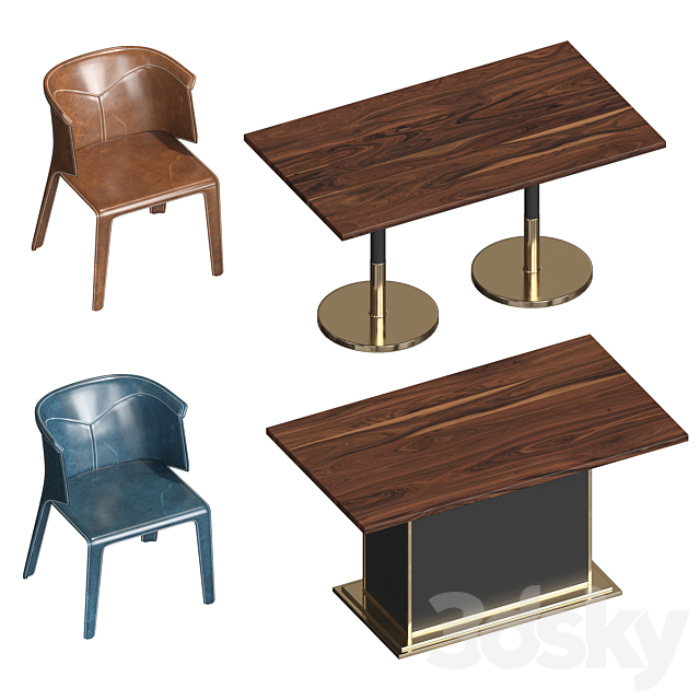 Visionnaire Anastasia Chairs and Tables 3DSMax File - thumbnail 2