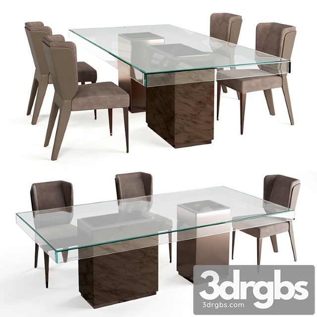 Visionnaire cabiria chair marty table 2 3dsmax Download - thumbnail 1