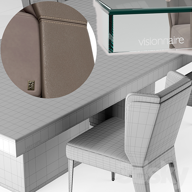 Visionnaire Cabiria chair Marty table 3DSMax File - thumbnail 3