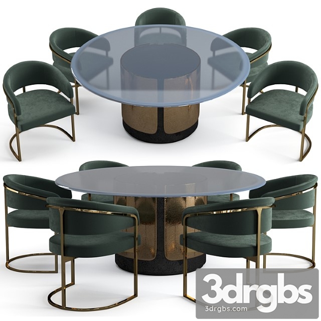 Visionnaire Dining Set 3dsmax Download - thumbnail 1