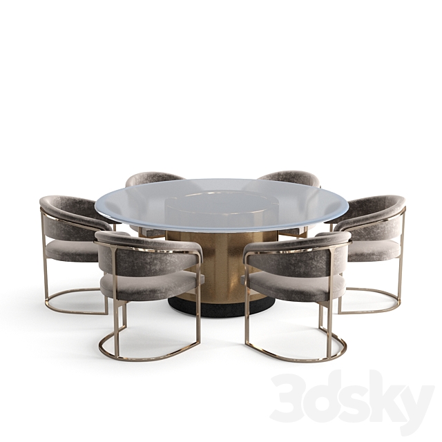 Visionnaire dining set 3DSMax File - thumbnail 3