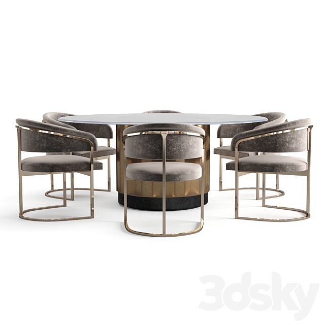 Visionnaire dining set 3DSMax File - thumbnail 4