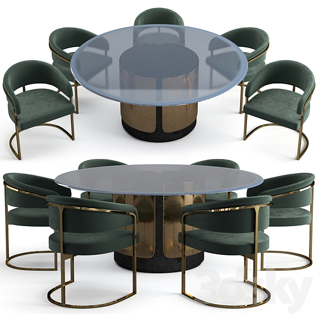 Visionnaire dining set 3DSMax File - thumbnail 1