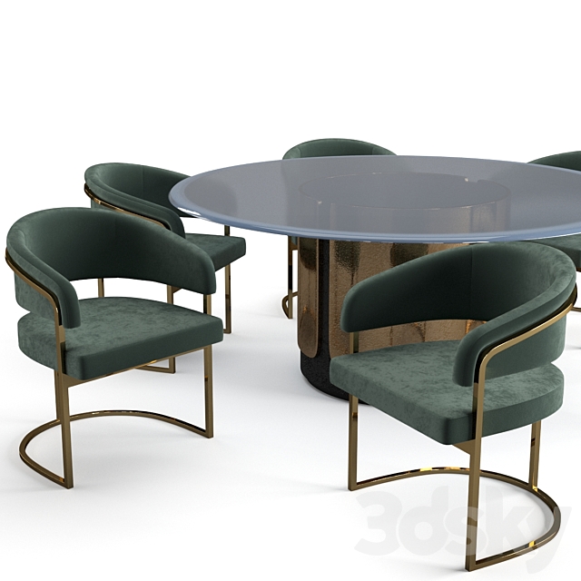 Visionnaire dining set 3DSMax File - thumbnail 3