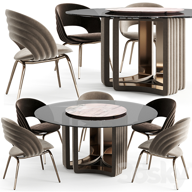 Visionnaire Dining Set Kylo 3DSMax File - thumbnail 1