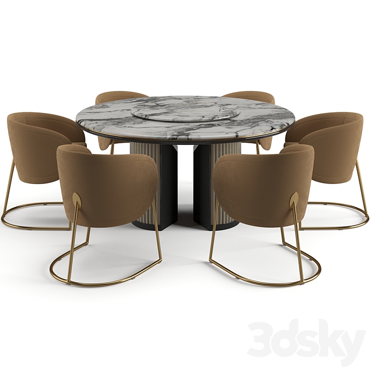 Visionnaire dinner set 3DS Max - thumbnail 2