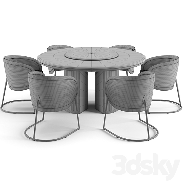 Visionnaire dinner set 3DS Max Model - thumbnail 3