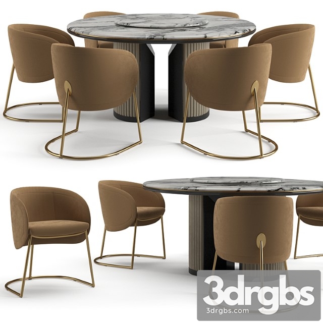 Visionnaire Dinning Set 15 3dsmax Download - thumbnail 1