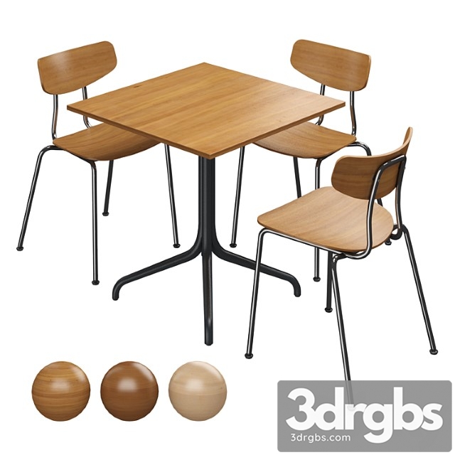 Vitra belleville table & vitra moca chair 2 3dsmax Download - thumbnail 1