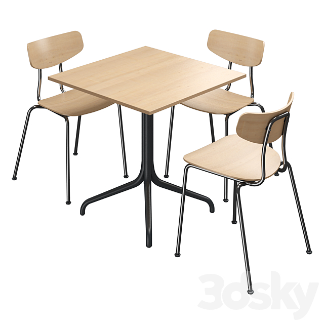 Vitra Belleville Table & Vitra Moca Chair 3DSMax File - thumbnail 3