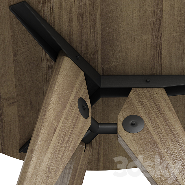 Vitra Gueridon Table & Vitra Standard Chair 3DSMax File - thumbnail 4