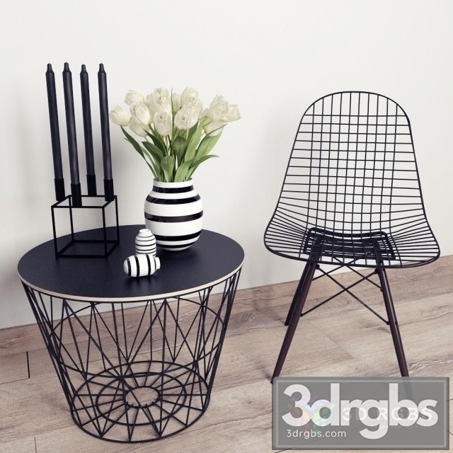 Vitra Table and Chair 3dsmax Download - thumbnail 1