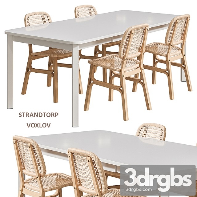 Voxlov ikea table and chairs - thumbnail 1