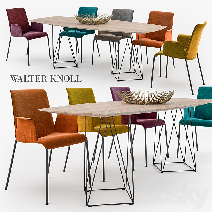 Walter Knoll Liz chair Joco table 3DS Max - thumbnail 1