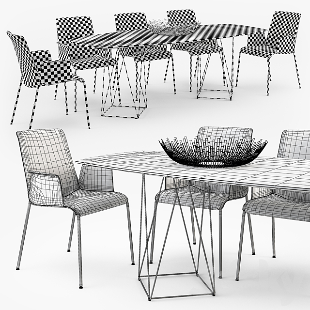 Walter Knoll Liz chair Joco table 3DSMax File - thumbnail 3