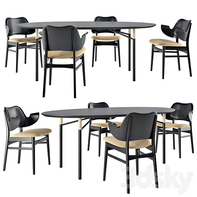 WARM NORDIC dining set 3DSMax File - thumbnail 1