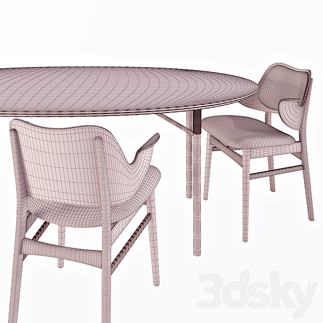 WARM NORDIC dining set 3DSMax File - thumbnail 3