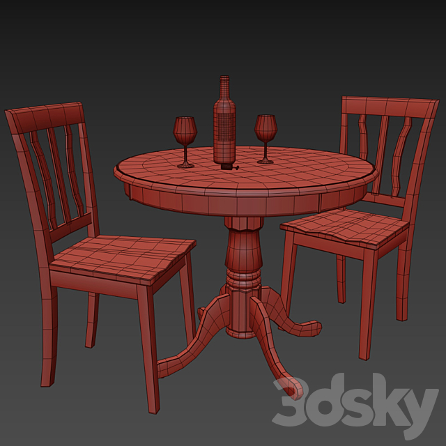 Wayfair furniture set 3ds Max - thumbnail 3