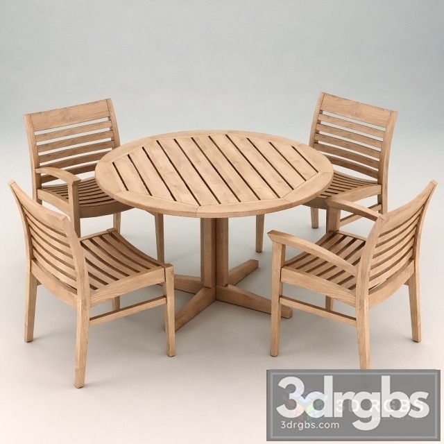 Well Spring Table and Chair 3dsmax Download - thumbnail 1