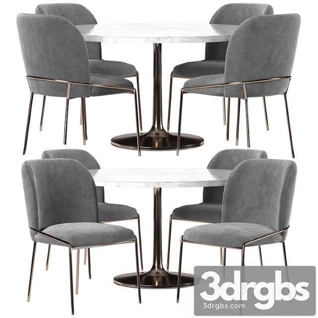 West elm & crate and barrel dining set - thumbnail 1