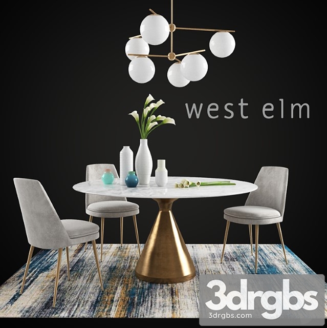 West elm set 2 3dsmax Download - thumbnail 1