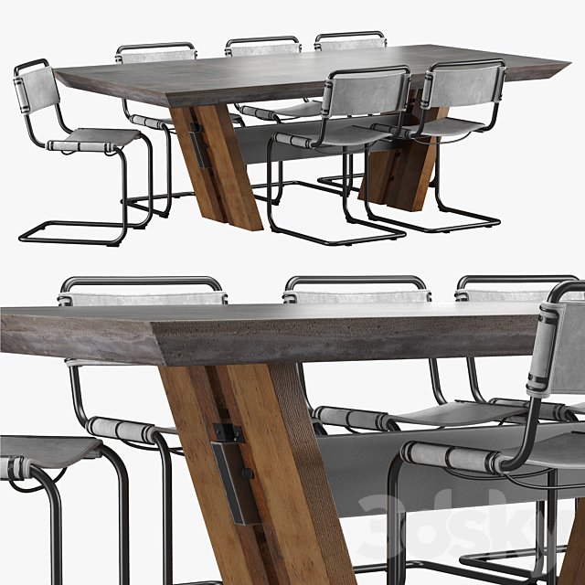 westside table 3DSMax File - thumbnail 1