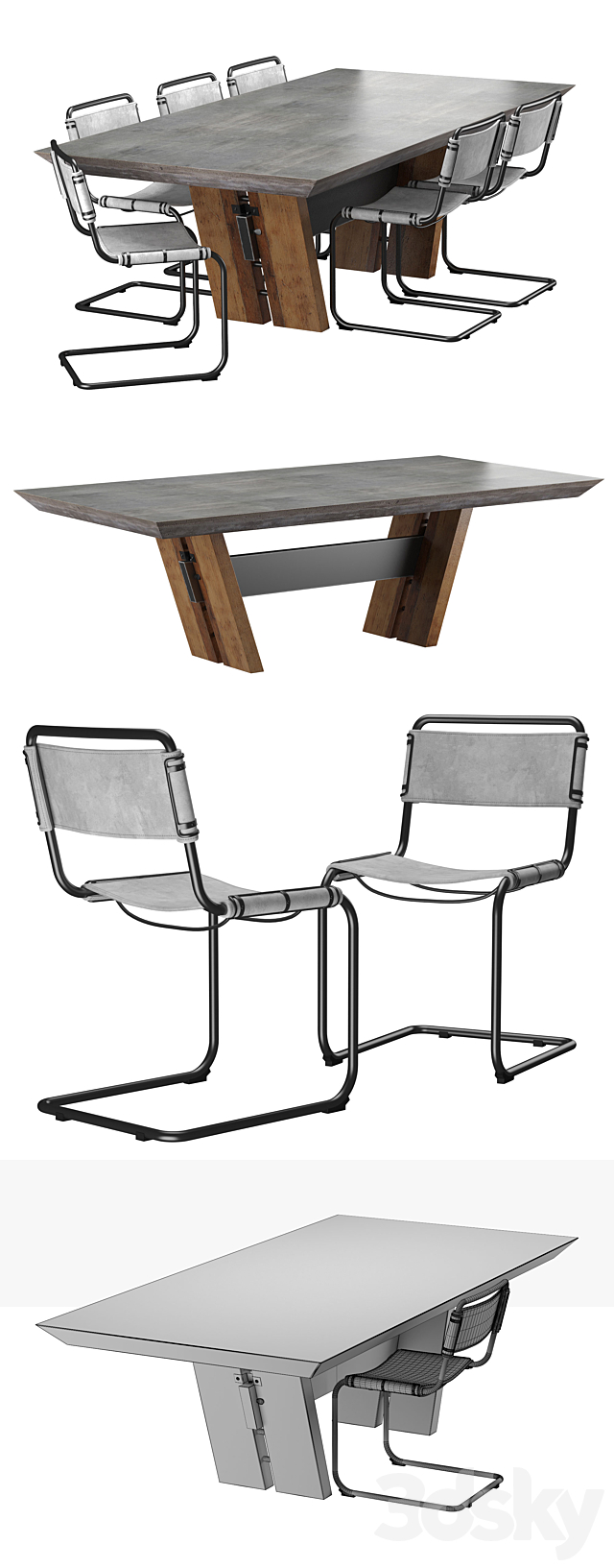 westside table 3DSMax File - thumbnail 3