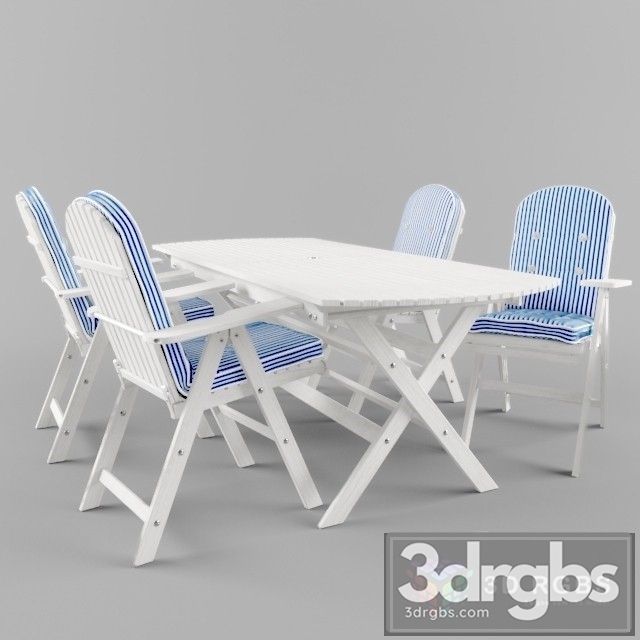 White Outdoor Funiture 3dsmax Download - thumbnail 1