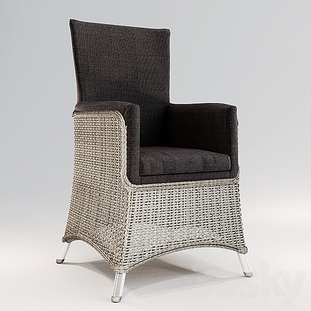 Wicker chair and two tables Brafab 3DSMax File - thumbnail 2