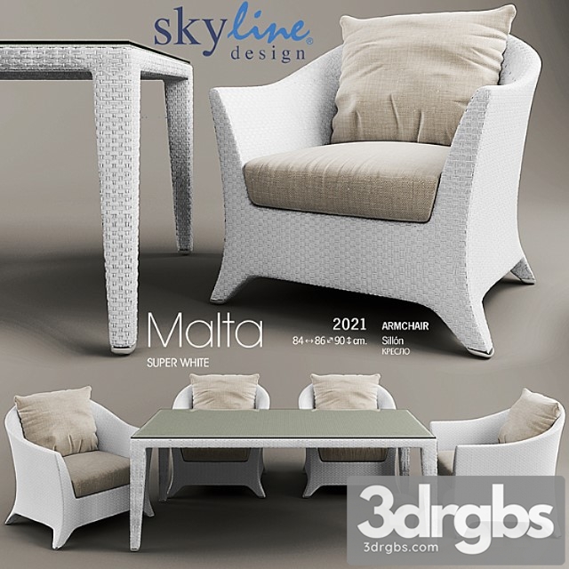 Wicker furniture skyline 2 3dsmax Download - thumbnail 1