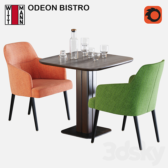 WITTMANN ODEON BISTRO & MONO CHAIR low 3DSMax File - thumbnail 1