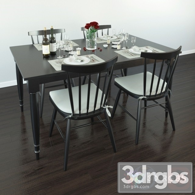 Wolcott Dining Table 3dsmax Download - thumbnail 1