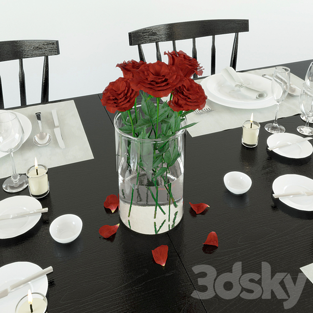 Wolcott extention dining table 3DSMax File - thumbnail 2