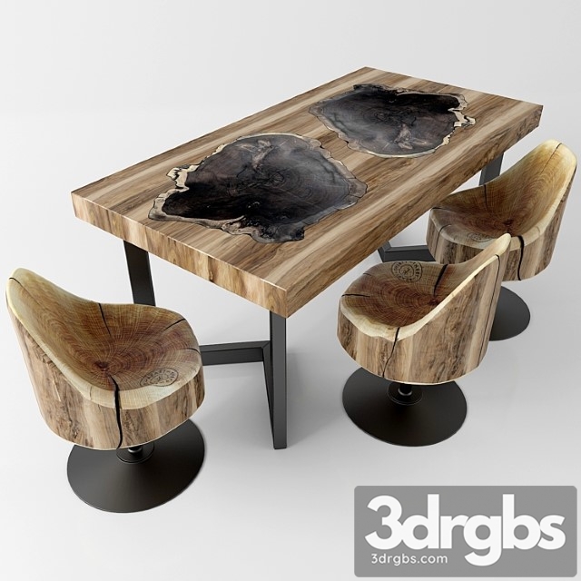 Wood table 2 3dsmax Download - thumbnail 1