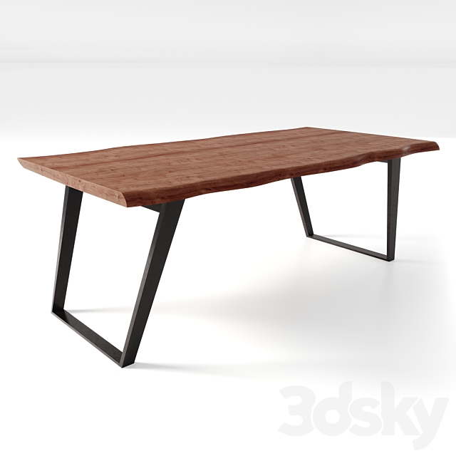 Wooden Dining Table 3DSMax File - thumbnail 5