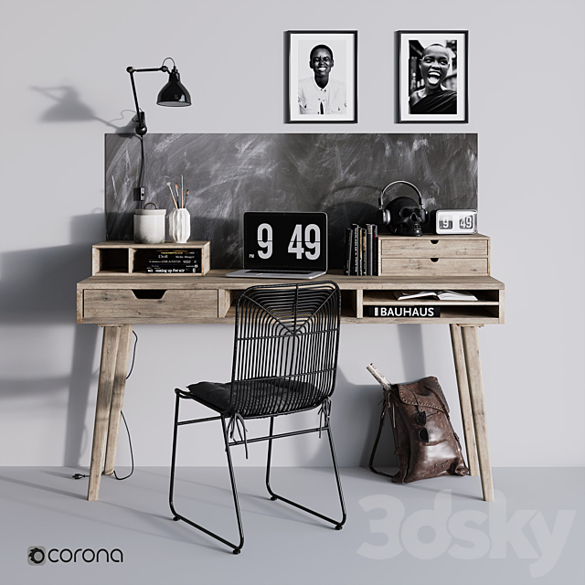 Work desk 3DSMax File - thumbnail 1