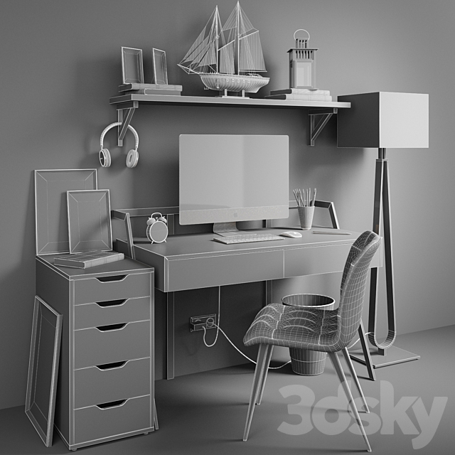 Workplace 3DS Max Model - thumbnail 2