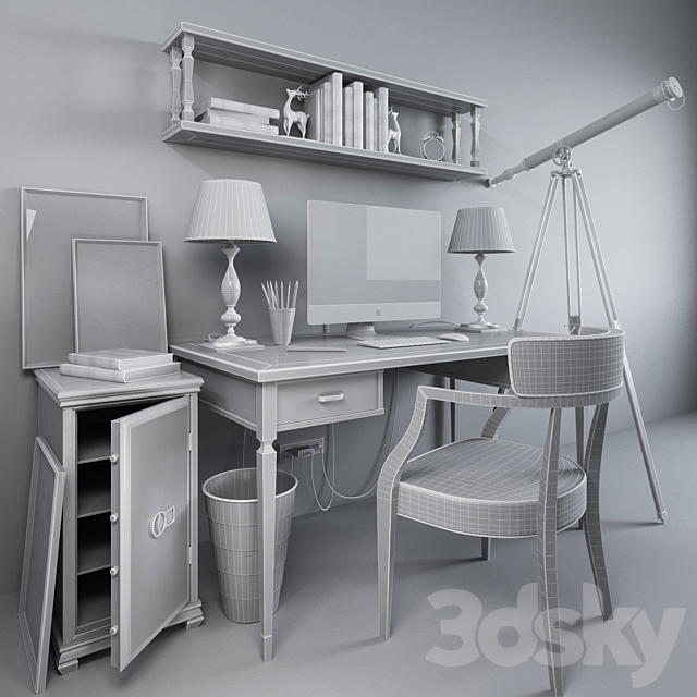 Workplace 4 3DS Max Model - thumbnail 2