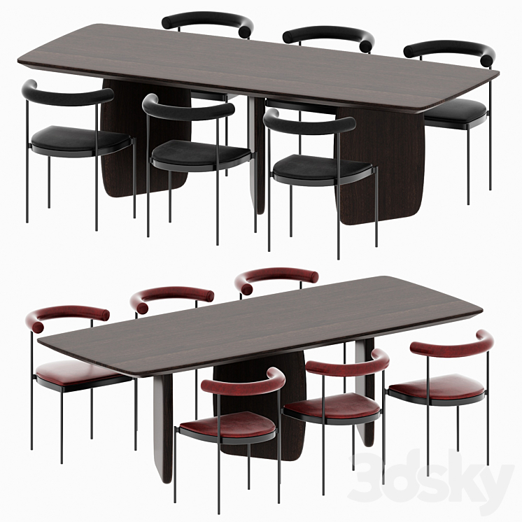 Yd dot d chair and elephant table 3DS Max Model - thumbnail 1