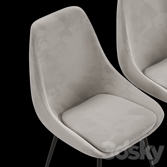 Zara home table + East Side chair | Table set 3DSMax File - thumbnail 2