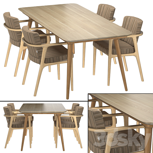 Zio Dining Table 3DSMax File - thumbnail 1