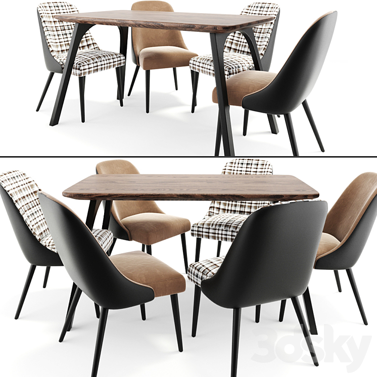 Zuma Dining Set 3DS Max - thumbnail 1