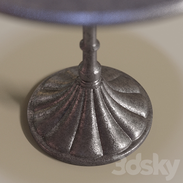 20th C. Chrysanthemum Brasserie Table 3DS Max Model - thumbnail 2