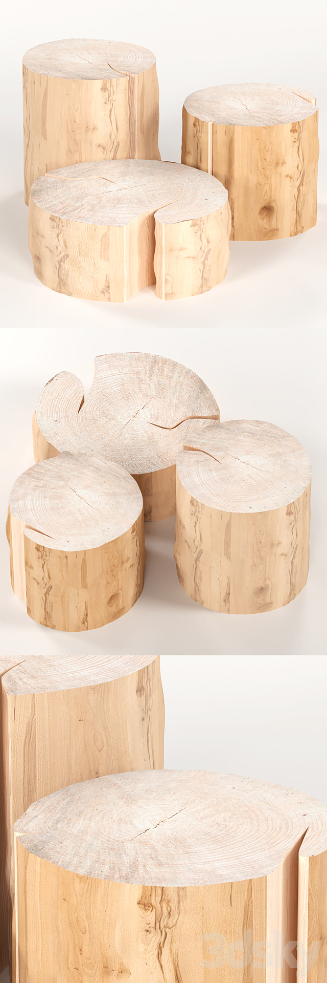 3 coffee table stump. 3DSMax File - thumbnail 2