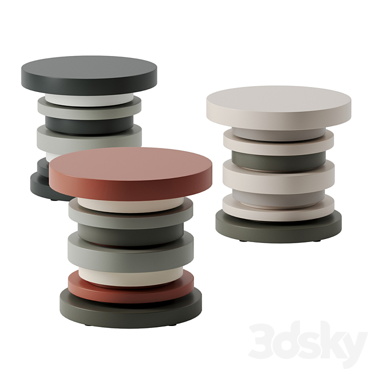 33 side table By Tomasella 3DS Max Model - thumbnail 1